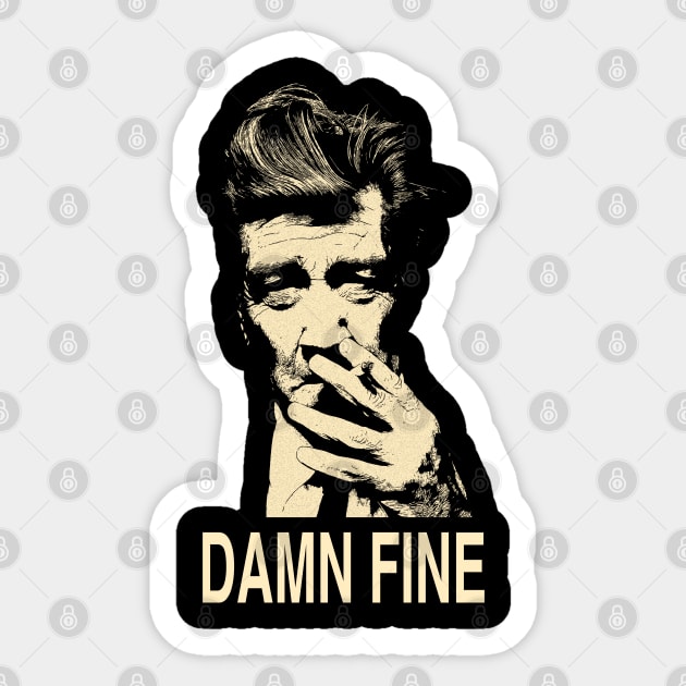 David Lynch / Damn Fine Sticker by Premium Nation